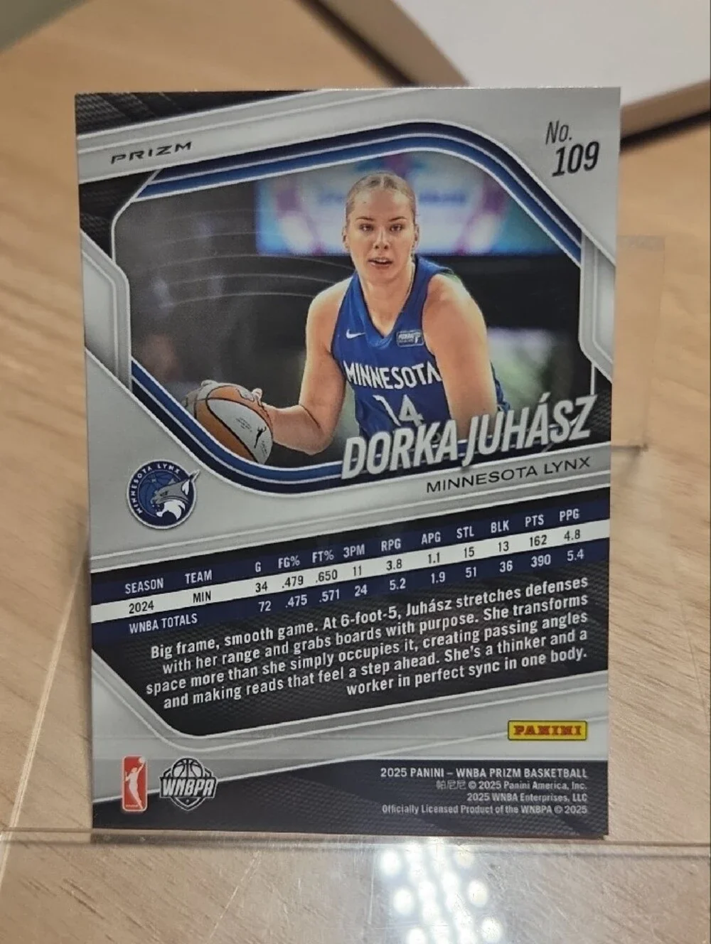 2025 Panini Prizm Dorka Juhasz Orange Ice